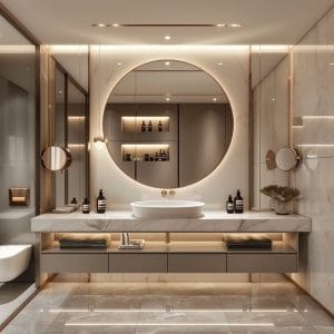 Using Mirrors to Create Illusions in Bathroom Interior Designs